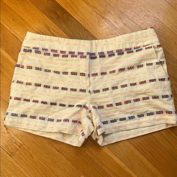 LOFT Cream High Waist Shorts - Picture 1 of 4